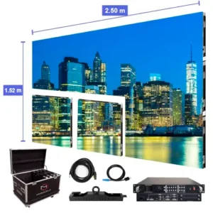 Pantalla de video LED de 2.50 m x 1.52 m - P3.91 mm para interiores