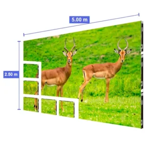 Pantalla de video LED de 5.00 m x 2.50 m - P3.91 mm para interiores