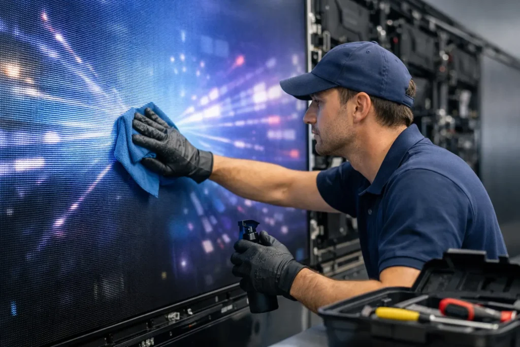 Qué mantenimiento requiere una pantalla LED