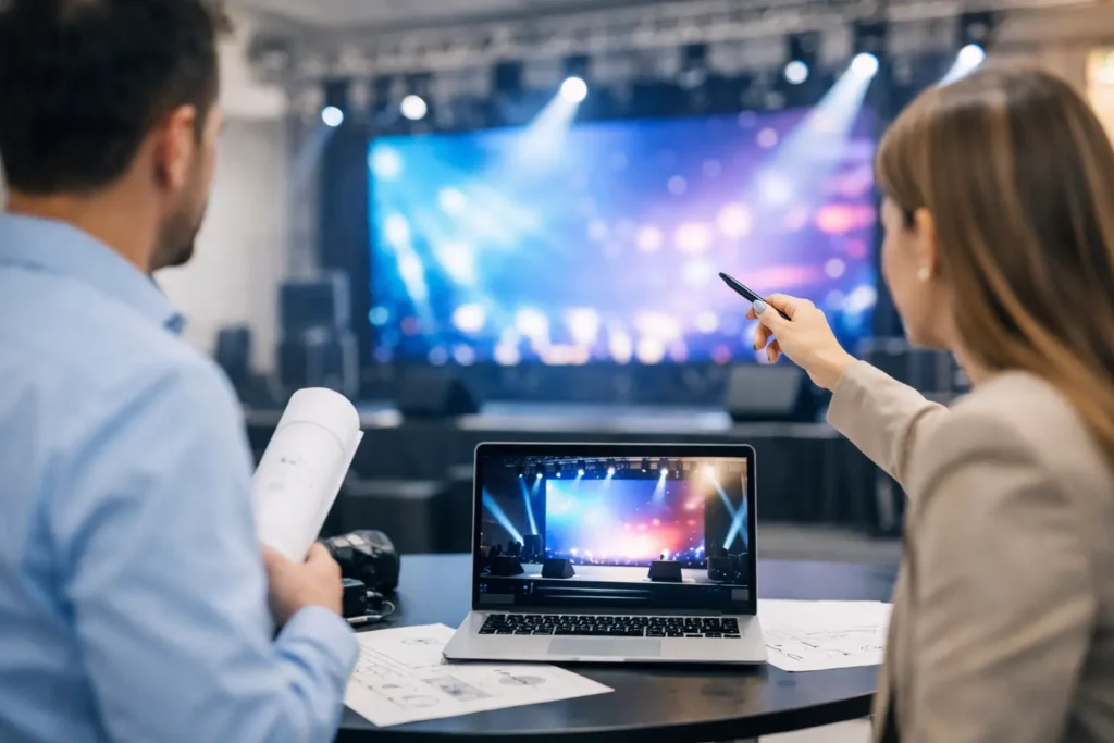 Cómo planificar pantalla LED para evento
