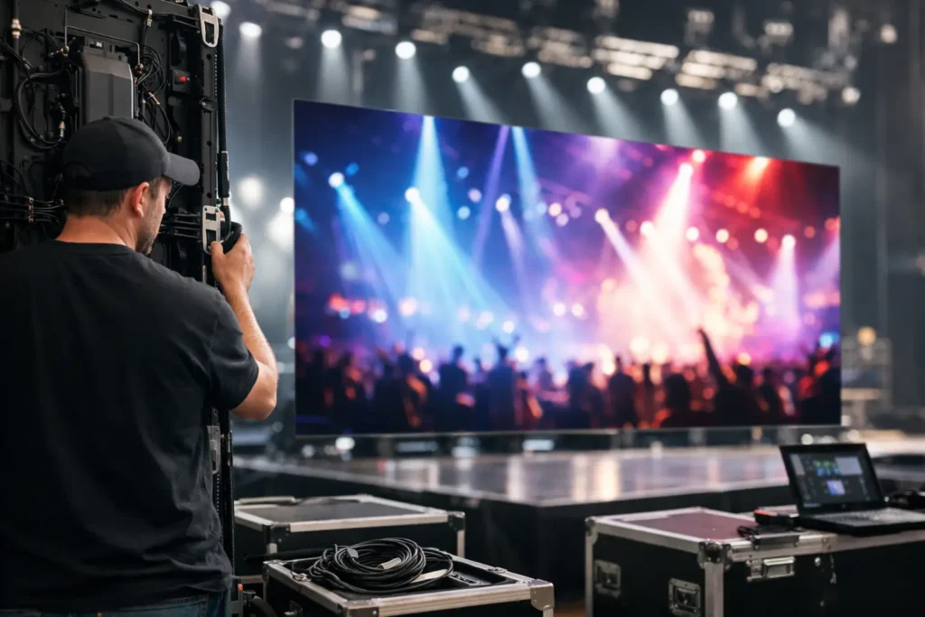 Guía de renta de pantallas LED para eventos