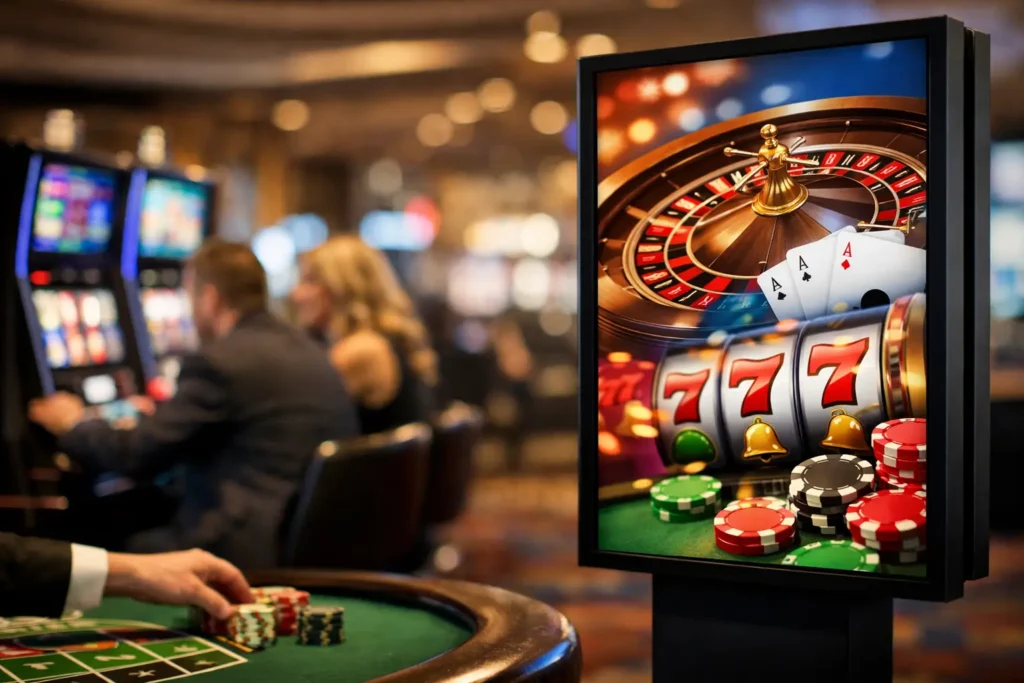 Señalización digital para casinos que genera acción