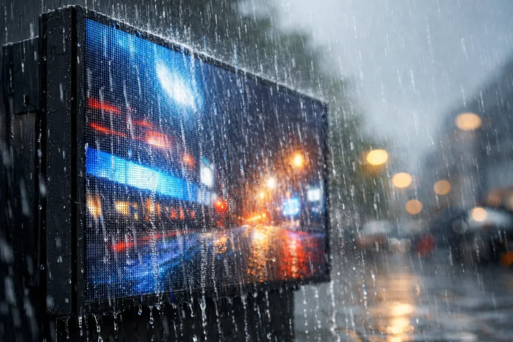 ¿Una pantalla LED resiste lluvia de verdad?
