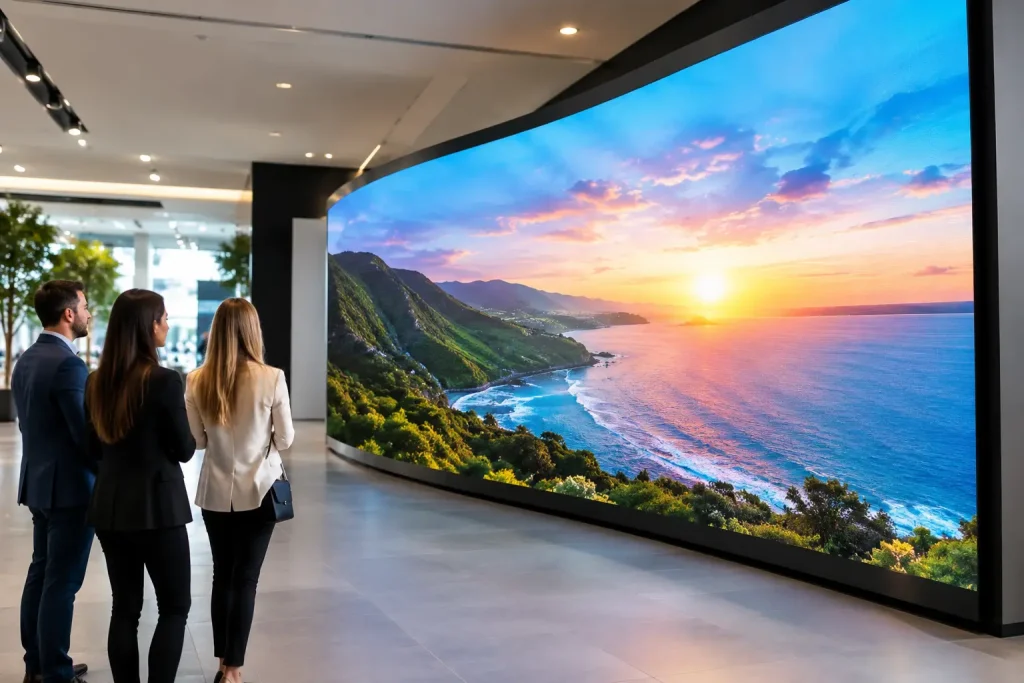 Guía muro LED curvo comercial para vender más