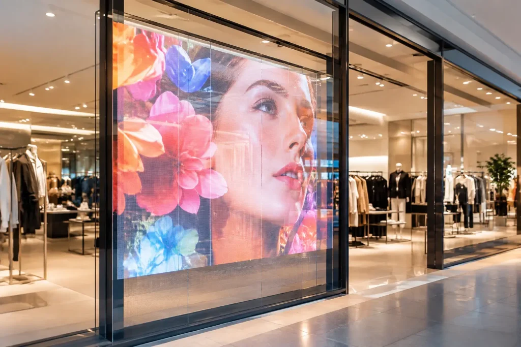 Guía para pantallas LED transparentes en retail